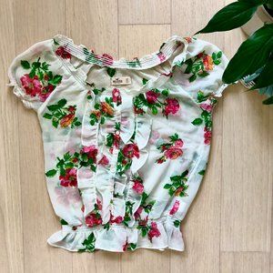 Hollister Floral Button-Down Short Sleeve